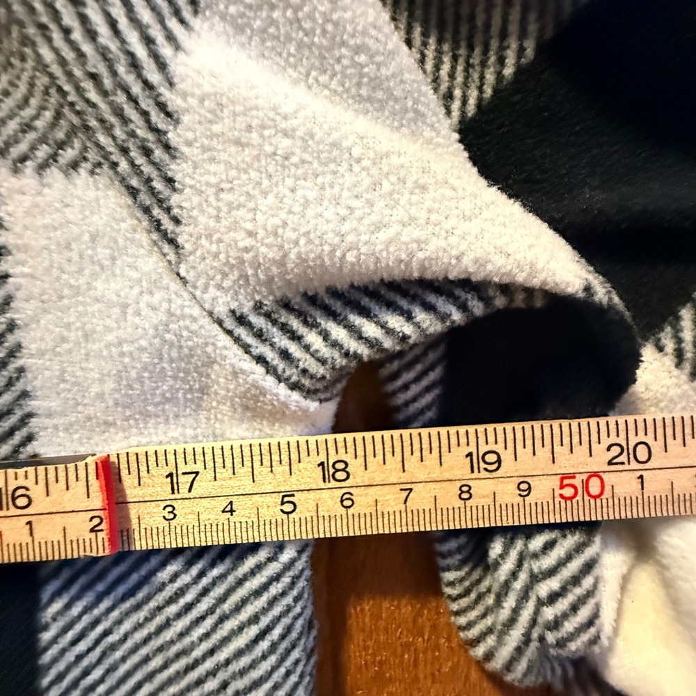 PJ Place Kids XL 14 Buffalo Check Fleece Hooded One Piece Pajamas Black White - Picture 3 of 7